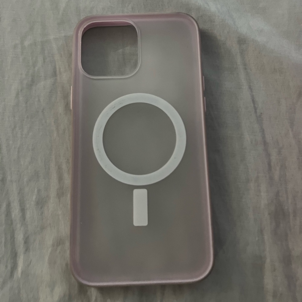 Clear with purple boarder mega safe iPhone case